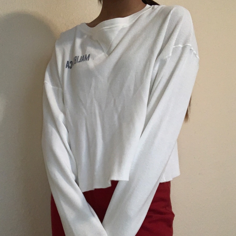 Brandy Melville Malibu white thermal long sleeve